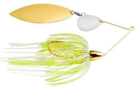 War Eagle Spinnerbait Gold Frame DW 1/2 White Chartreuse