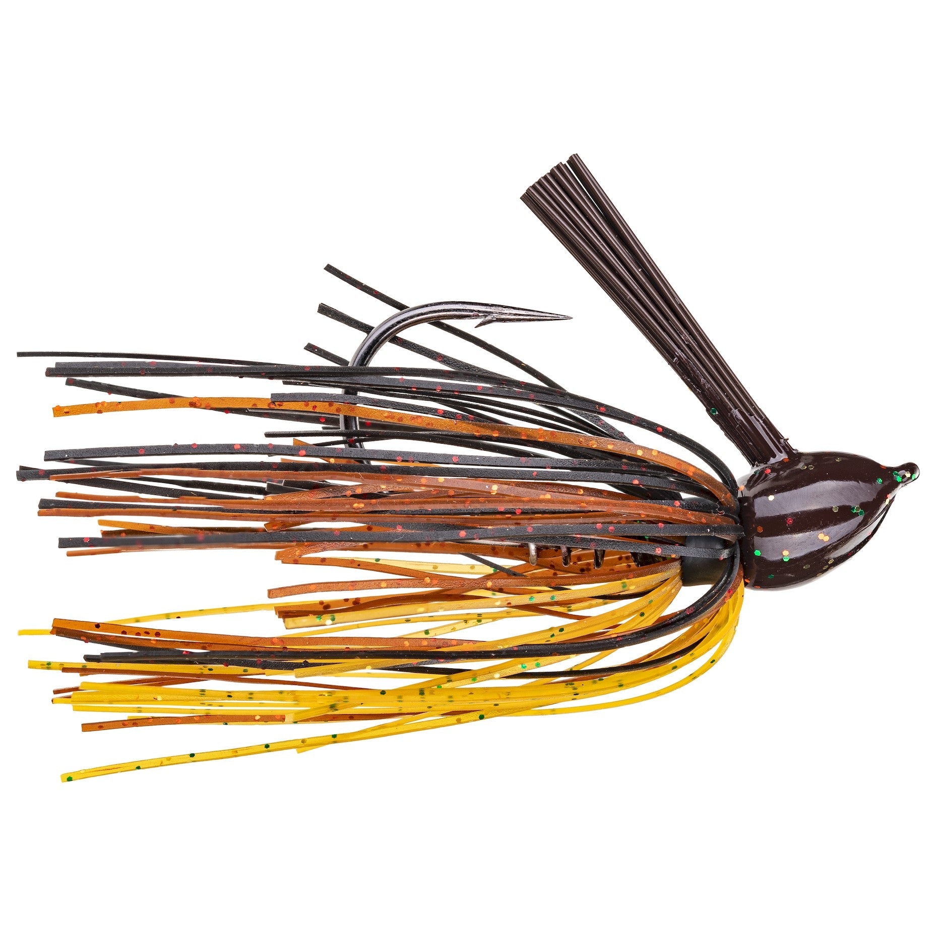 Strike King Hack Attack Fluro Jig 3/4oz Black/Brown/Amber