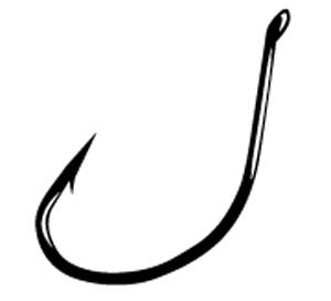 Gamakatsu Drop Shot Hook Black 25ct Size 1