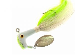 Blakemore Road Runner Bucktail 1/2oz 4/0 Chart/White/Chart-White