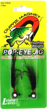 Leland Pop Eye Jig 1/16 2ct Black/Black